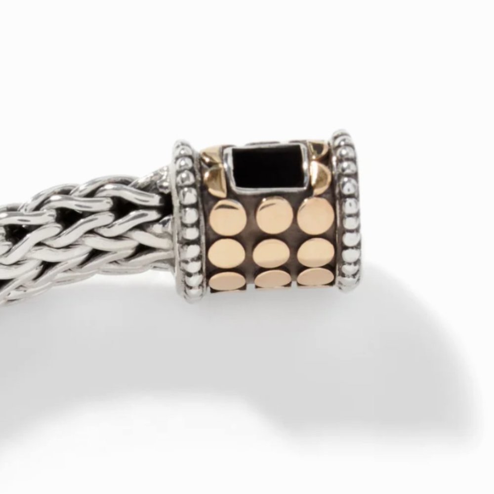 John Hardy Icon Dot Bracelet, Sterling Silver, Gold 5mm gauge